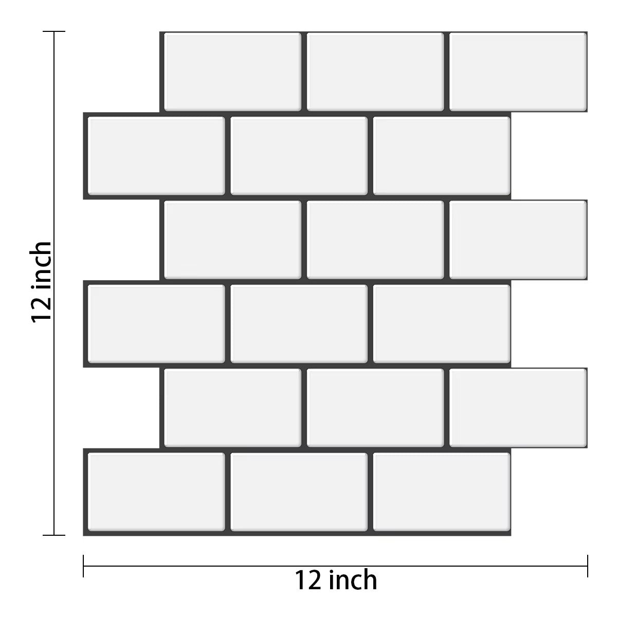 Thicker Subway Tiles Peel and Stick Premium Wall Tiles Stick on Tiles Kitchen Backsplash - 5 Pieces Pack