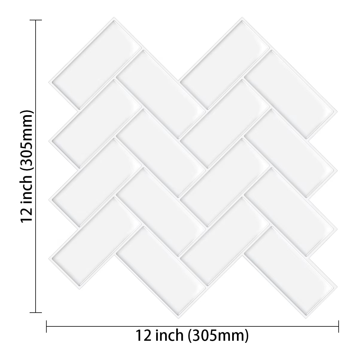 Thicker Subway Tiles Peel and Stick Premium Wall Tiles Stick on Tiles Kitchen Backsplash - 5 Pieces Pack