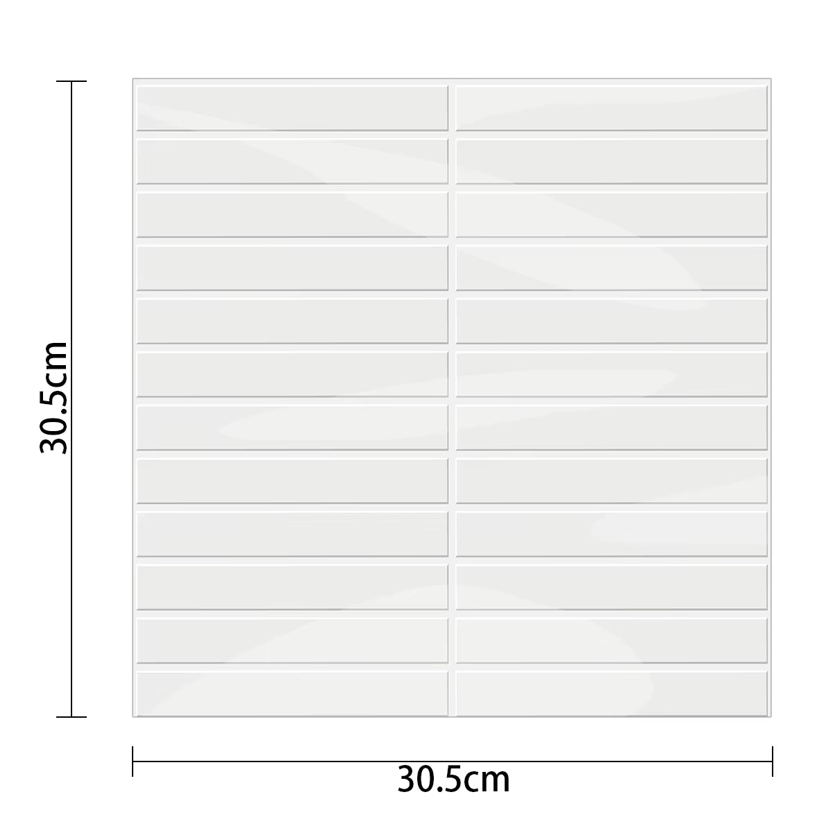 Thicker Subway Tiles Peel and Stick Premium Wall Tiles Stick on Tiles Kitchen Backsplash - 5 Pieces Pack