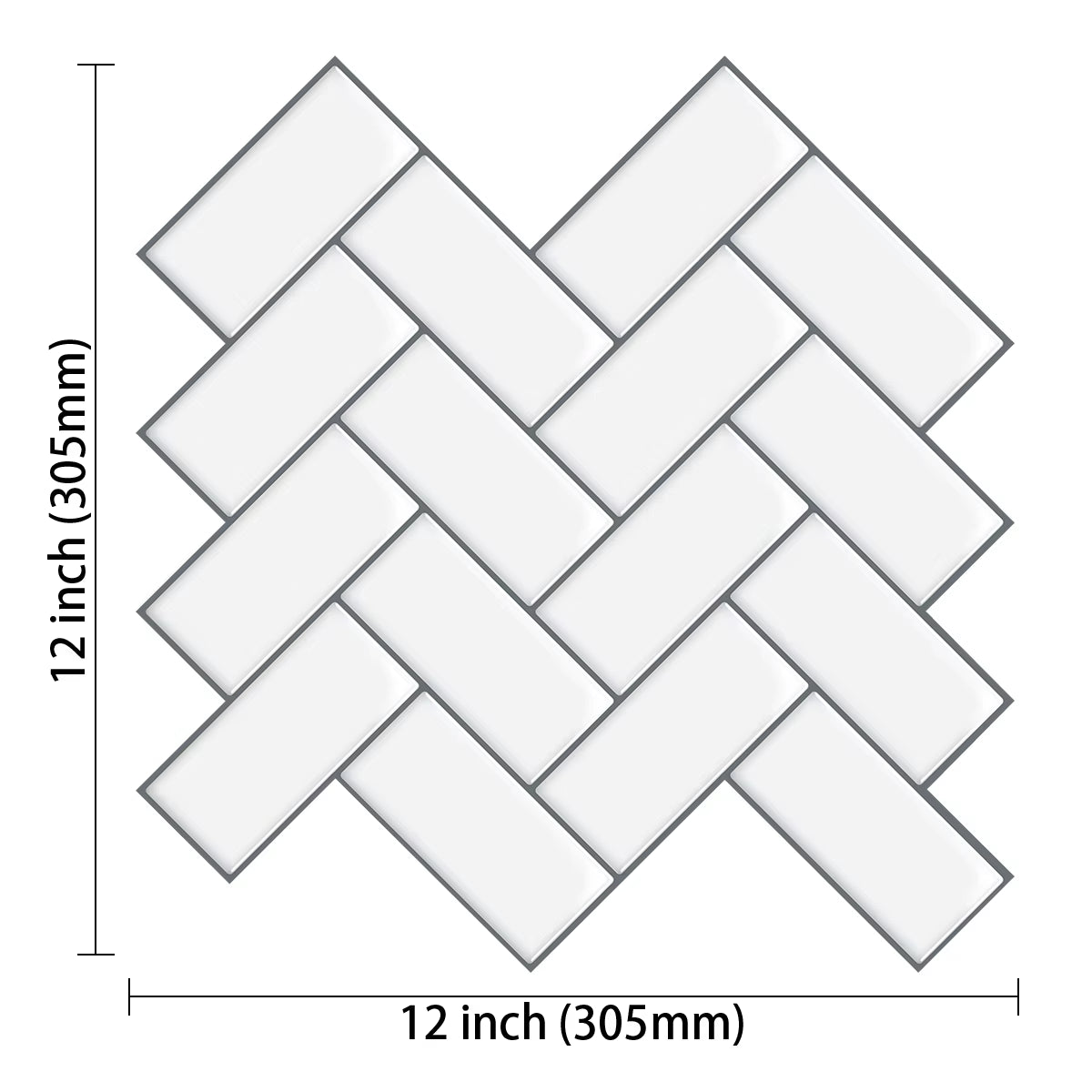 Thicker Subway Tiles Peel and Stick Premium Wall Tiles Stick on Tiles Kitchen Backsplash - 5 Pieces Pack