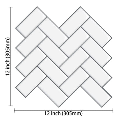 Thicker Subway Tiles Peel and Stick Premium Wall Tiles Stick on Tiles Kitchen Backsplash - 5 Pieces Pack