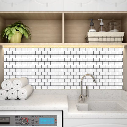 Thicker Subway Tiles Peel and Stick Premium Wall Tiles Stick on Tiles Kitchen Backsplash - 5 Pieces Pack